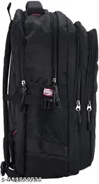 Polyester Backpack for Men & Women, Black