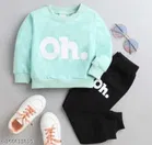 Hosiery Cotton Full Sleeves T-Shirt with Pant Clothing Set for Kids 