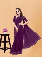 Georgette Embellished Saree for Women 