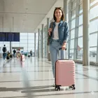 Mindesa Cabin Size 50 L Travel trolley bag, Peach color