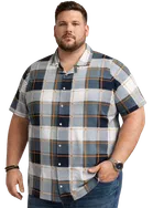 Cotton Blend Printed Shirt for Men, Grey 
