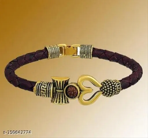 Golden Bahubali Kada Bracelet for Men