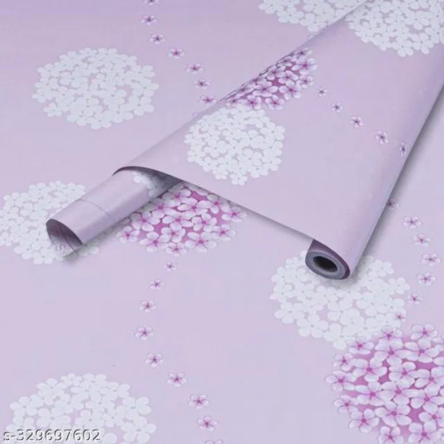 Bliss Vinyl Wallpaper for Home (Pink, 45x250 cm)