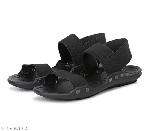 Daily Wear Sandals For Men (Black, 8)