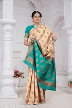 Kanjeevaram Silk Zari Woven Saree for Women 