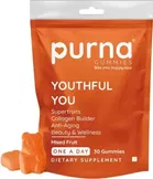 Purna Gummies Superfruits Collagen Mixed Fruit Flavor Gummies For Hair and Skin (30No) Pack of 1
