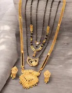 Combo of 4 Pcs Mangalsutras with Earrings Set for Women 