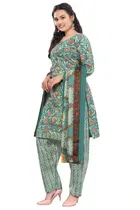 Cotton Printed Kurta with Pant & Dupatta 