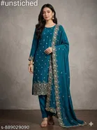 Embroidered Pakistani Suits Semi-Stitched Suits 