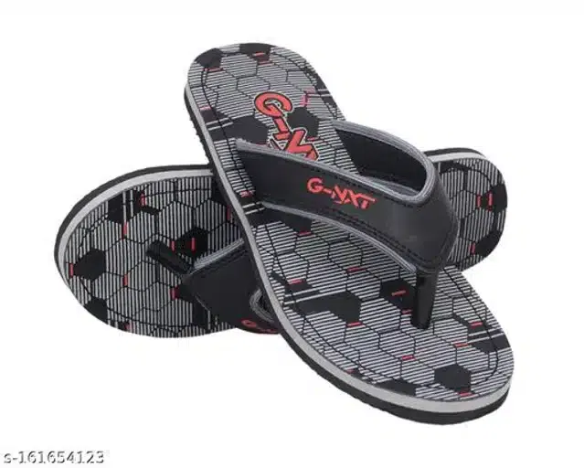 Flipflops for Men (Black & Grey, 8)