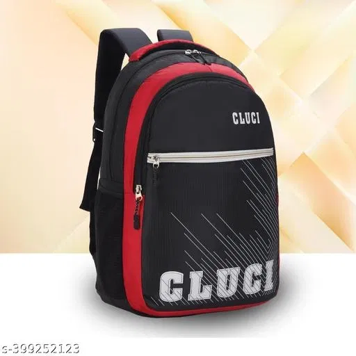 Polyester Backpack Bag, Black