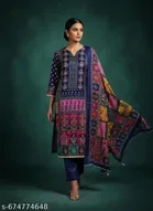 Synthetic Crepe Punjabi/All Over Suits for Women 