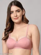 Cotton Blend Solid Padded Bra for Women 