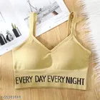 Viscose Rayon Sports Bra for Women, Yellow 