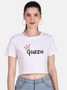 Cotton Blend Printed Top for Women 