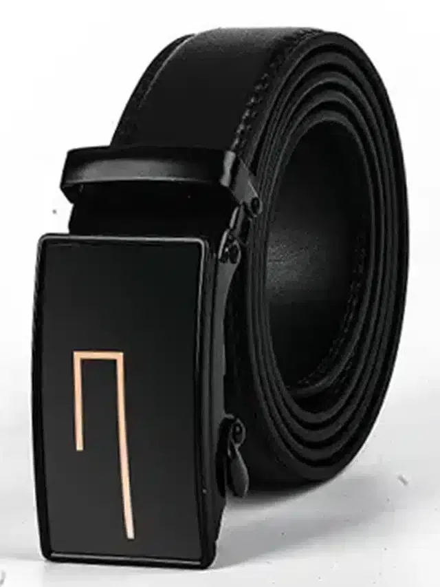 Synthetic Casual Belt for Men (Black)