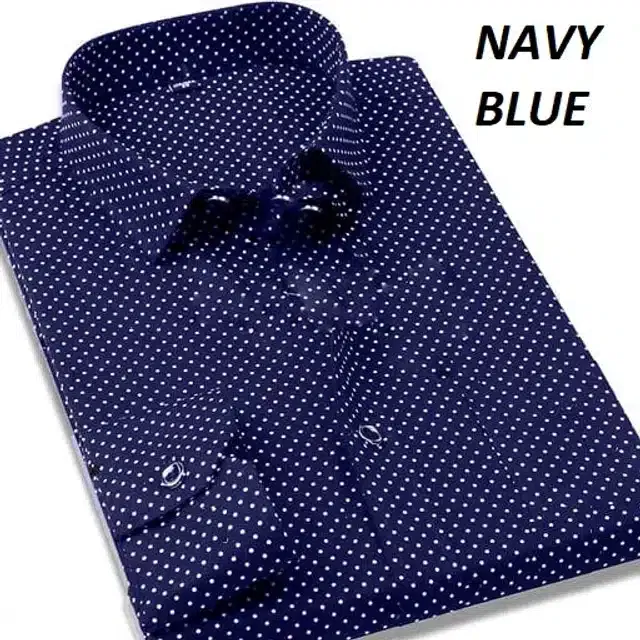 Casual Shirt for Men (Navy Blue, XXL)
