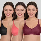 Cotton Bra for Women, Multicolour, Pack of 3 