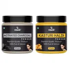 Natural Activated Charcoal & Kasturi Haldi Powder for Skin & Hair 