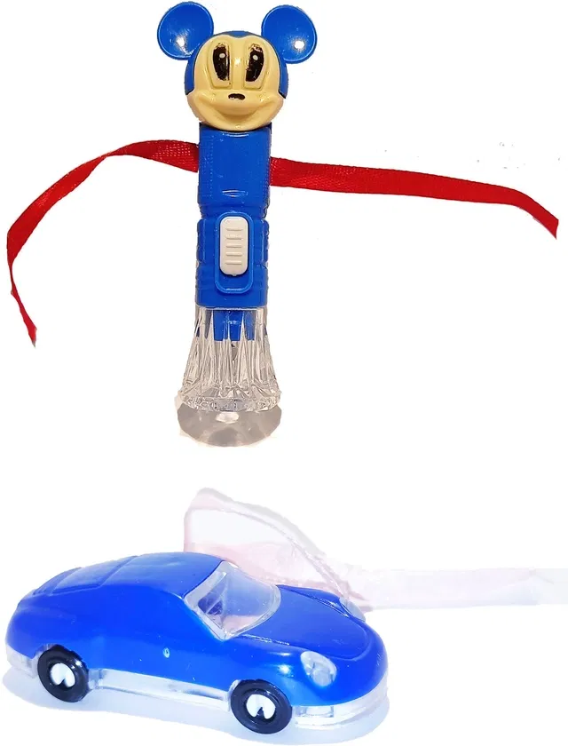 Plastic Rakhi for Raksha Bandhan (Multicolor, Pack of 2)