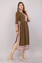 Rayon Embroidered Kurti for Women 