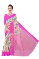 Cotton Linen Printed Saree for Women 