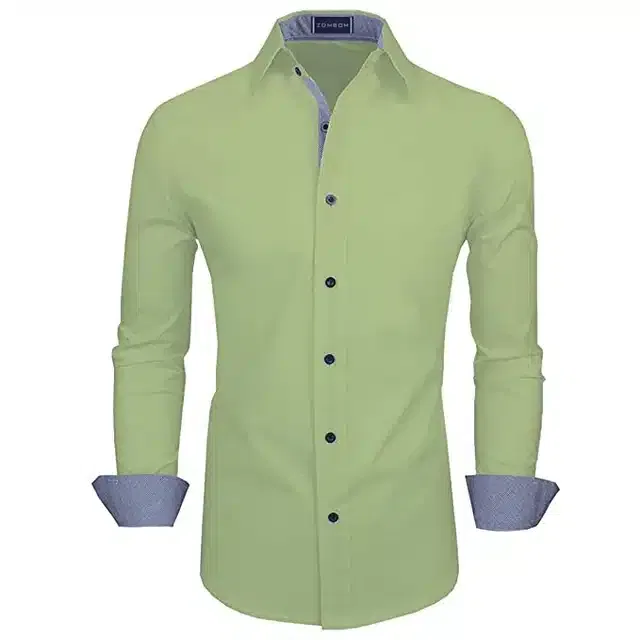 Casual Shirt for Men (Green, S)
