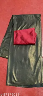 Lycra Solid Saree for Women 