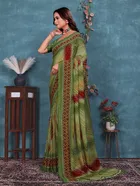 Georgette Printed Saree for Women 
