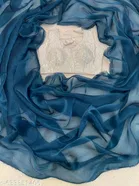 Bangalori Silk Solid Saree for Women, Teal 