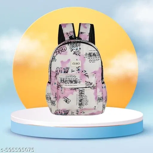 Polyester Backpack Bag, Multicolor