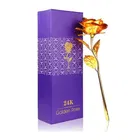 24K Gold Plated Artificial Rose Flower 