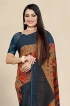 Georgette Printed Saree for Women 