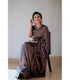 Jacqard Zari Saree for Women (Multicolor, 6.3 m)