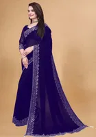Georgette Embellished Saree for Women 