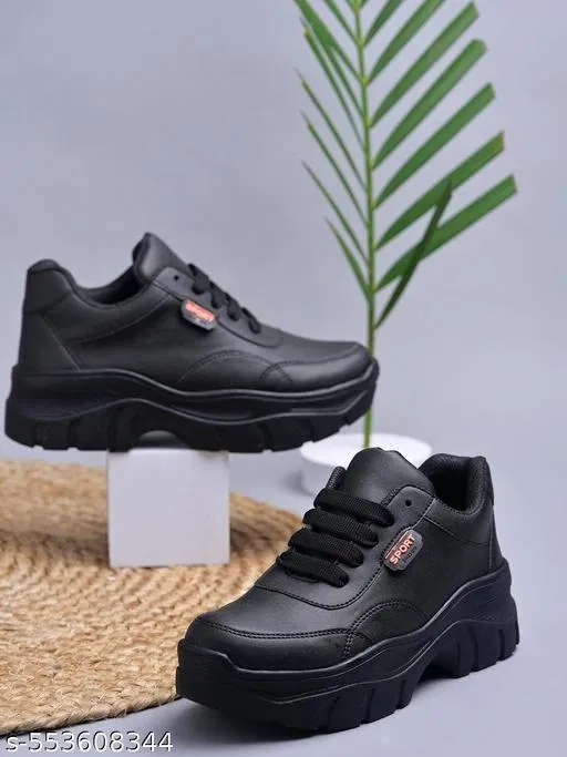 Shoetopia Girls Sneakers - Black (8-8.5 Years)