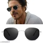 Geometric UV Protected Sunglasses for Mens ,Black