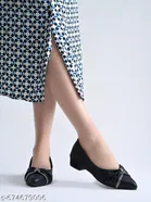 Shoetopia Ballerinas Black Solid IND-6
