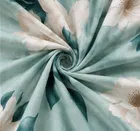 सिंपल होम 120tc फ़्लोरल फिटेड बेडशीट 72x78inch ब्लू