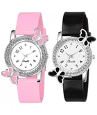 Analog Watch for Women & Girls, Pack of 2 (Multicolor)