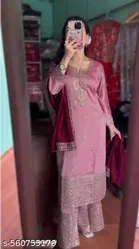 Cotton Silk Kurti With Dupatta & Bottomwear for Women 
