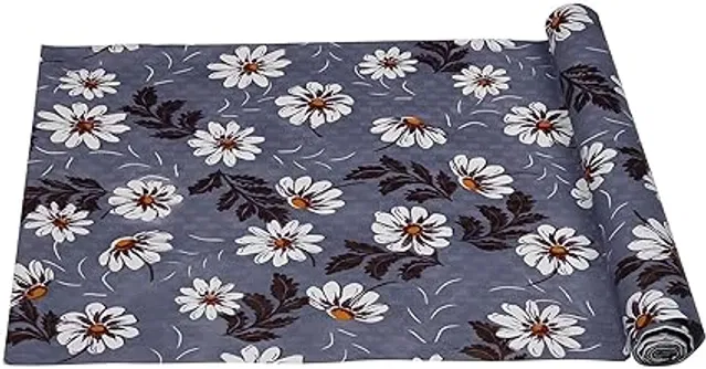 Laminated Non Woven Multipurpose Kitchen Cabinet Drawer Shelf Mat (Multicolor, 45x500 cm)