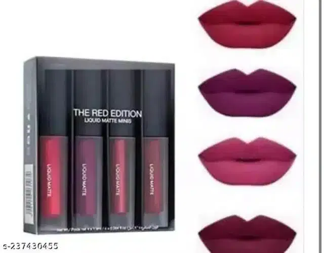 Premium Matte Lipsticks (Multicolor, Pack of 4)