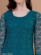 Net Kurti for Women,  Teal  