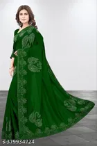 Georgette Saree for Women, Green 