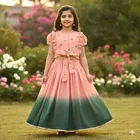 Rayon  Lehenga & choli For Girls, Multicolour 