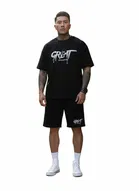 Polyester Printed Co-Ord Set for Men, Black 