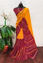 Georgette Printed Saree for Women 