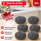 Captain Shine Steel Scrub Pad [6Pc]