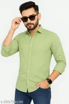 Cotton Blend Solid Shirt for Men, Multicolor, Pack of 3 